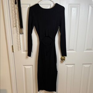 Elegant Black Long Sleeve Dress